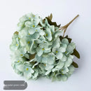 Realistic pink & white hydrangea branch decor wedding living room flowers by Decorbites