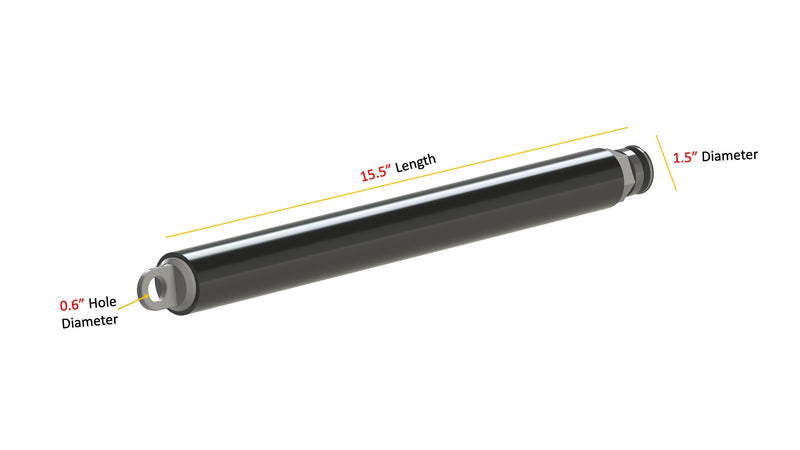 Van Rear Door Rack Poles (4 Pack), back view