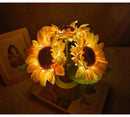 GobekUsa Rechargeable Sunflower LED Night Light for Bedroom