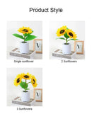 GobekUsa Rechargeable Sunflower LED Night Light for Bedroom