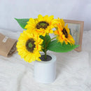 GobekUsa Rechargeable Sunflower LED Night Light for Bedroom