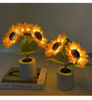 GobekUsa Rechargeable Sunflower LED Night Light for Bedroom