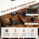 Record Player Stand with Power Outlet-Rustic Brown by LJGDeals