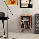 Record Player Stand with Charging Station by LJGDeals