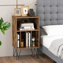Record Player Stand with Charging Station by LJGDeals