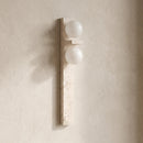 Rectangle Asymmetrical Travertine Wall Sconce
