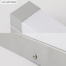 GobekUsa Rectangle Bathroom Wall Mount Light Aluminum LED Nordic Vanity Lamp with Acrylic Shade in White, Warm/White Light (18"/22" W)