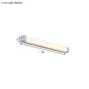 GobekUsa Rectangle Bathroom Wall Mount Light Aluminum LED Nordic Vanity Lamp with Acrylic Shade in White, Warm/White Light (18"/22" W)