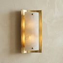 Rectangular Calviero Snowflake Stone Wall Lamp