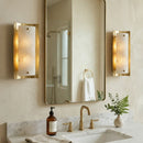 Rectangular Calviero Snowflake Stone Wall Lamp