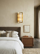 Rectangular Calviero Snowflake Stone Wall Lamp