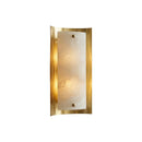 Rectangular Calviero Snowflake Stone Wall Lamp
