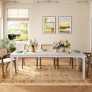 Rectangular Dining Table, 78 inch Long Kitchen Table for 6-8 People