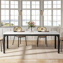 Rectangular Dining Table, 78 inch Long Kitchen Table for 6-8 People