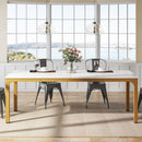 Rectangular Dining Table, 78 inch Long Kitchen Table for 6-8 People