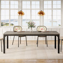Rectangular Dining Table, 78 inch Long Kitchen Table for 6-8 People
