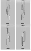 GobekUsa Rectangular LED Chandelier for Modern Living Spaces