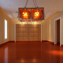 GobekUsa Rectangular Rustic Metal Island Light with 10 Lights for Dining Room