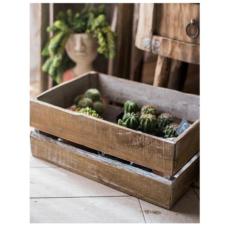 Rectangular Solid Wood Crates