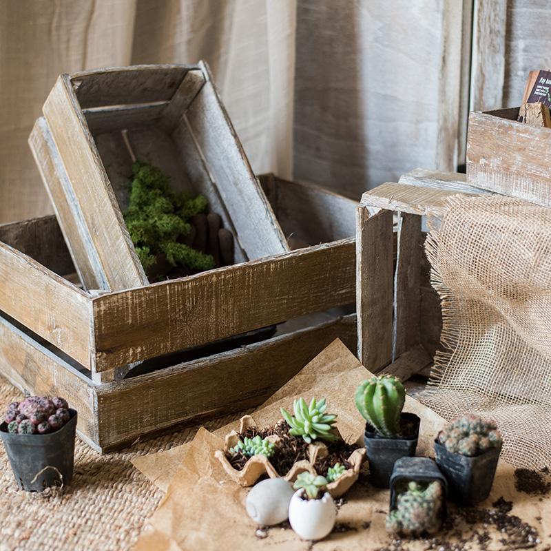 Rectangular Solid Wood Crates, photo 2 of 9