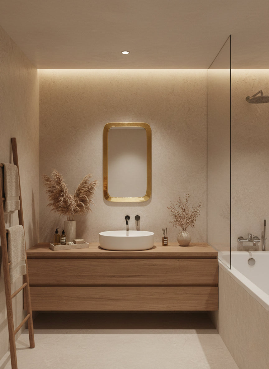 Handmade Rectangle Mirrors - Gold Brass Frame Mirror