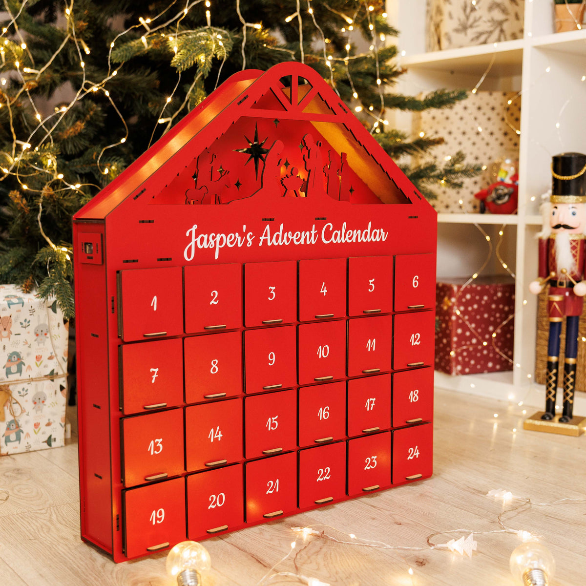 Christmas Advent Calendar - Red, photo 3 of 11