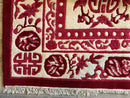 Red & Beige Chinese Art Deco Style Rug 11 x 15