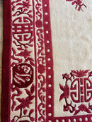 Red & Beige Chinese Art Deco Style Rug 11 x 15