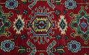 Maroon and Blue Turkish Oushak Kashgar Antique Traditional Hand Knotted Wool Area Rug by The Rug Decor