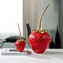 GobekUsa Gold Strawberry Figurine Decor for Home Decor & Display