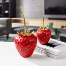 GobekUsa Gold Strawberry Figurine Decor for Home Decor & Display