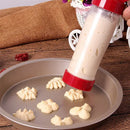 Red and silver cake cream decorating gun kit with cutters kitchen by Decorbites