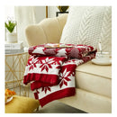 GobekUsa Knitted Jacquard Christmas Tree Throw Blanket