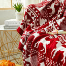 GobekUsa Knitted Jacquard Christmas Tree Throw Blanket