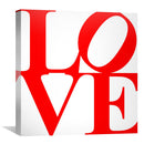 Red and White Love Canvas
