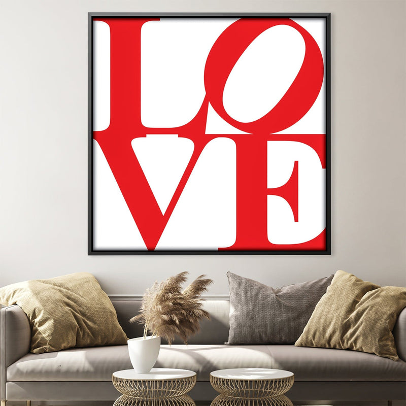 Red and White Love Canvas