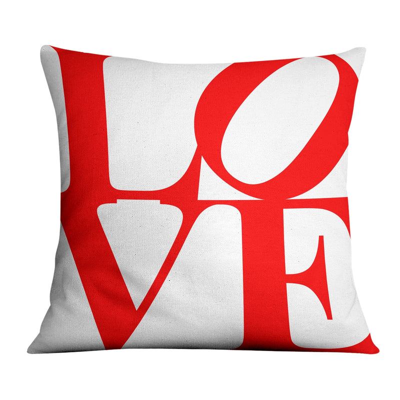 Red and White Love Cushion