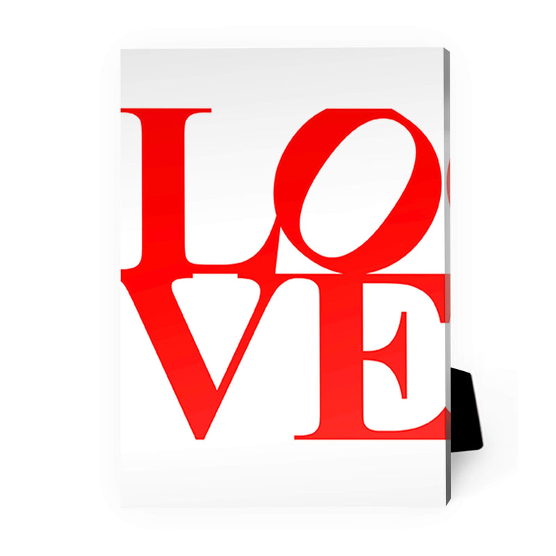 Red and White Love Desktop Canvas