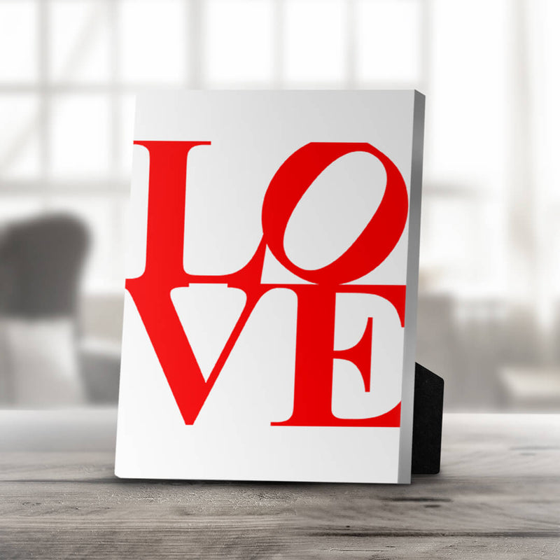 Red and White Love Desktop Canvas