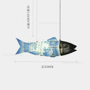 GobekUsa Bamboo Fish Pendant Light: Chinese Style Chandelier for Modern Living Room Decor