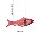 GobekUsa Bamboo Fish Pendant Light: Chinese Style Chandelier for Modern Living Room Decor