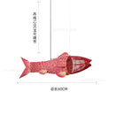 GobekUsa Bamboo Fish Pendant Light: Chinese Style Chandelier for Modern Living Room Decor