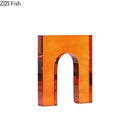 GobekUsa Geometric Crystal Arch Glass Sculpture Desk Decoration Ornament