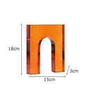 GobekUsa Geometric Crystal Arch Glass Sculpture Desk Decoration Ornament