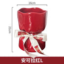 GobekUsa Bouquet Shape Ceramic Vase Pot Home Decoration Floral Arrangement Accessories