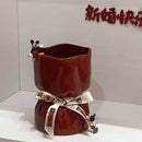 GobekUsa Bouquet Shape Ceramic Vase Pot Home Decoration Floral Arrangement Accessories