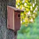 GobekUsa Red Cedar Bluebird House with Mounting Pole