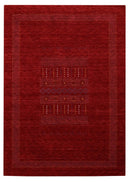 Red Center Pattern Hand Loomed Premium Wool Area Rug - Traditional Timeless Style by The Rug Decor