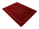 Red Center Pattern Hand Loomed Premium Wool Area Rug - Traditional Timeless Style by The Rug Decor