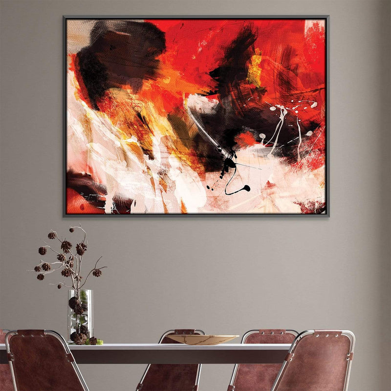 Red Composition Canvas